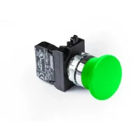 Emas CM102MY Metal 1NO+1NC Yaylı 40 mm Mantar Yeşil 22 mm Buton 