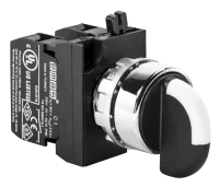 Emas CM151S30 Metal LED'li 2NO 12-30V AC/DC (II-0-I) 60° Seçici Kalıcı 22 mm Buton - 1