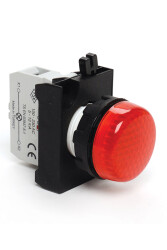 Emas CP0D0XK Plastik LED'li 110V AC/DC Kırmızı 22 mm Sinyal 