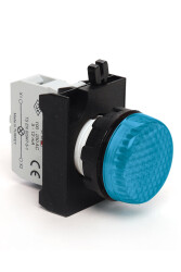 Emas CP0E0XM Plastik LED'li 110V AC/DC Mavi 22 mm Sinyal - 1