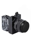 Emas CP100HH Plastik 1NO Yaylı Çıkık Siyah 22 mm Buton - 1