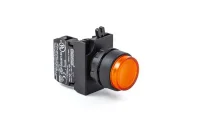 Emas CP100HS Plastik 1NO Yaylı Çıkık Sarı 22 mm Buton - 1