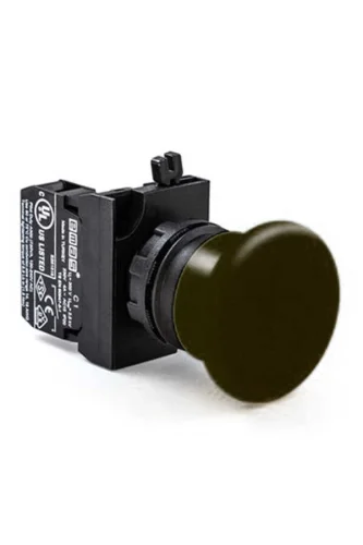 Emas CP100MH Plastik 1NO Yaylı 40 mm Mantar Siyah 22 mm Buton - 1