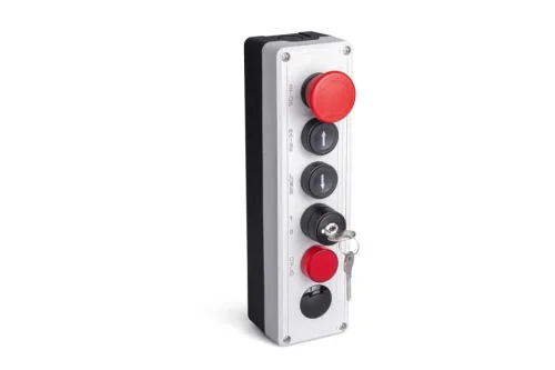 Emas CP101AA20 Plastik 2NO (0-I) 60° Anahtarlı Kalıcı 0 Pozisyonunda Anahtarı Çıkan 22 mm Buton - 1