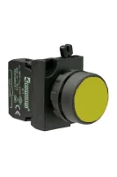 Emas CP102DS Plastik 1NO+1NC Yaylı Düz Sarı 22 mm Buton 