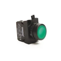 Emas CP200DY Plastik 1NC Yaylı Düz Yeşil 22 mm Buton 