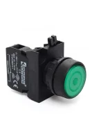 Emas CP200FY Plastik 1NC Yaylı Kalıcı Yeşil 22 mm Buton - 1
