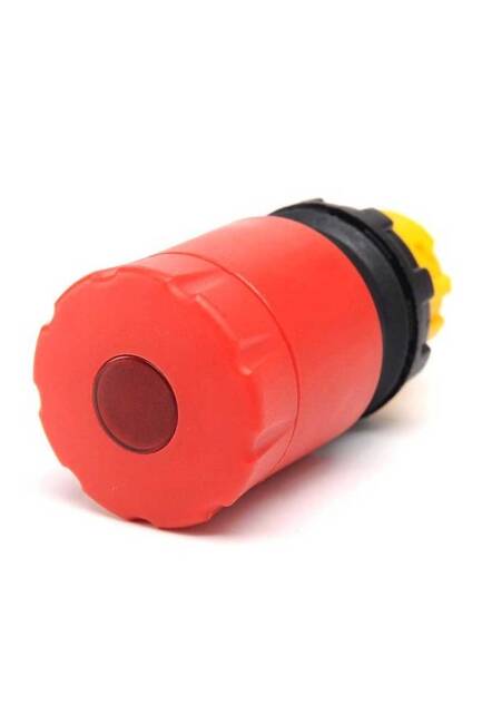 Emas CPDES30 Acil Stop 30 mm Çevirmeli Işıklı Kırmızı Buton Kafası - 1
