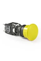 Emas D100YM30S Plastik 1NO Yaylı Yuvarlak 30 mm Mantar Sarı 16 mm Buton 