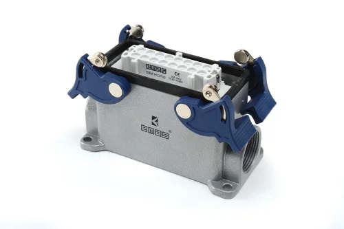 Emas EBM16PD14 Metal 16 Kontak Duvar Tipi Priz 16A Yandan Girişli 4 Mandallı Çok Kontaklı - 1