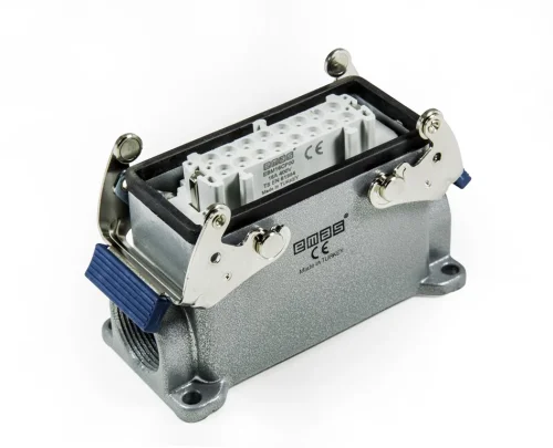 Emas EBM16PD27 Metal 16 Kontak Duvar Tipi Priz 16A Çift Yan Girişli 2 Metal Mandallı Çok Kontaklı - 1