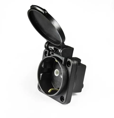 Emas EPREU1H 2P+E Pano Tipi Priz 16A Siyah Schuko Pano Tipi - 1