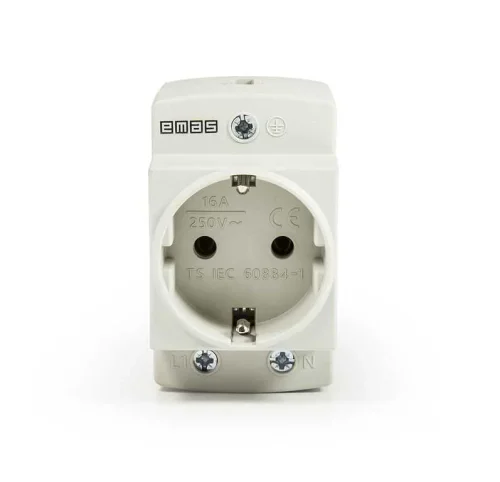 Emas EPREU2G 2P+E Ray Tipi Priz 16A Gri Pano Tipi - 1