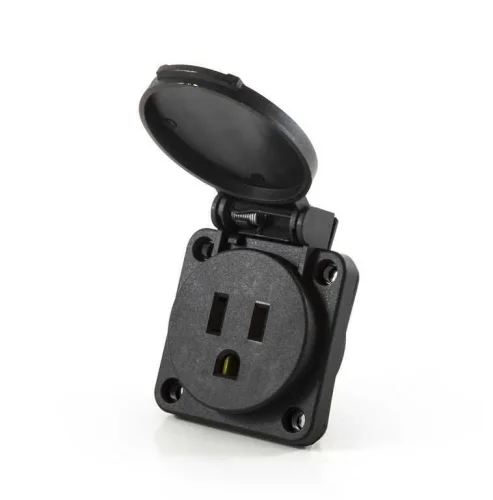 Emas EPRUS1H 2P+E Pano Tipi Priz 16A Siyah Amerikan Pano Tipi - 1