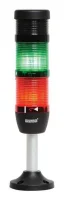 Emas IK52F024ZM03 Üç Katlı 24V AC/DC Buzzerlı Flaşör 100mm Borulu Plastik Ayaklı LED Kolon 50mm - 1