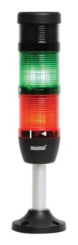 Emas IK52F024ZM03 Üç Katlı 24V AC/DC Buzzerlı Flaşör 100mm Borulu Plastik Ayaklı LED Kolon 50mm - 1