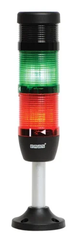 Emas IK52L024ZM03 Üç Katlı 24V AC/DC Buzzerlı 100mm Borulu Plastik Ayaklı LED Kolon 50mm - 1