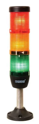 Emas IK53L024XM03 Üç Katlı 24V AC/DC 100mm Borulu Plastik Ayaklı LED Kolon 50mm - 1