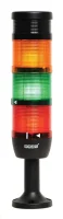 Emas IK53L024ZM03 Dört Katlı 24V AC/DC Buzzerlı 100mm Borulu Plastik Ayaklı LED Kolon 50mm 
