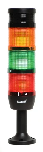 Emas IK53L024ZM03 Dört Katlı 24V AC/DC Buzzerlı 100mm Borulu Plastik Ayaklı LED Kolon 50mm - 1