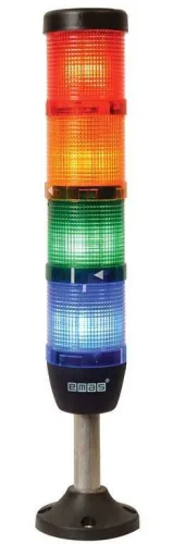 Emas IK54L024XM03 Dört Katlı 24V AC/DC 100mm Borulu Plastik Ayaklı LED Kolon 50mm - 1