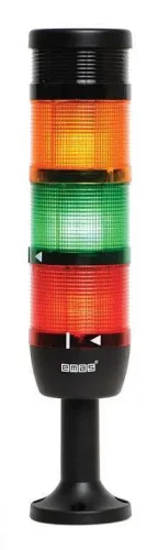 Emas IK73L024ZM01 Dört Katlı 24V AC/DC Buzzerlı 110mm Plastik Boru ve Ayaklı LED Kolon 70mm - 1