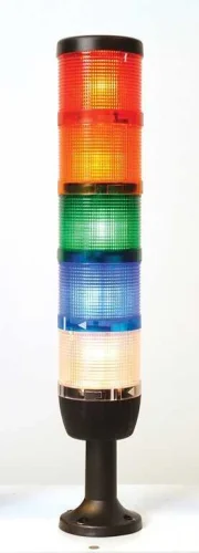 Emas IK75L024XM01 Beş Katlı 24V AC/DC 110mm Plastik Boru ve Ayaklı LED Kolon 70mm - 1