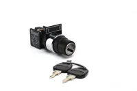 Emas KB14A2 Plastik 1NO+1NC (0-I) 90° Anahtarlı Kalıcı 0 Pozisyonunda Anahtarı Çıkan 22 mm Buton - 2