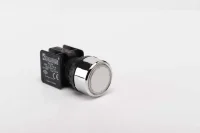 Emas KB34DB Plastik 1NO Yaylı Düz Beyaz 22 mm Buton 