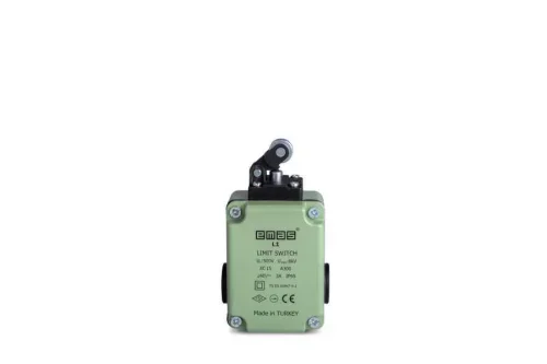 Emas L1K13MIM311 Metal Gövde 14 mm Metal Makaralı Manivela Ani Hareketli 1NO+1NC Sınır Şalter - 1