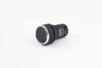 Emas MB100DH Plastik 1NO Yaylı Düz Siyah 22 mm Buton - EMAS (1)