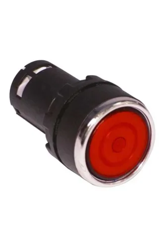 Emas MB100FK Plastik 1NO Yaylı Kalıcı Kırmızı 22 mm Buton - 1