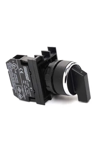 Emas MB101S31 Plastik 2NO (II-0-I) 60° Seçici Tek Dönüşlü 22 mm Buton - 1