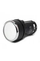 Emas MB102DB Plastik 1NO+1NC Yaylı Düz Beyaz 22 mm Buton 