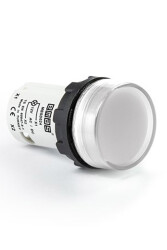 Emas MBSD110B Plastik LED'li 110V AC Beyaz 22 mm Sinyal - 1
