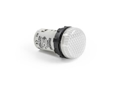 Emas MBSP024B Plastik LED'li 24V AC/DC Beyaz 22 mm Sinyal 