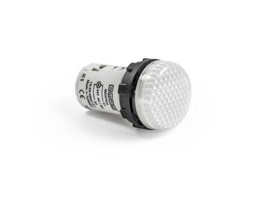 Emas MBSP024B Plastik LED'li 24V AC/DC Beyaz 22 mm Sinyal - 1