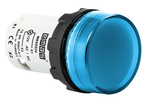 Emas MDSD024M Plastik LED'li 24V AC/DC Mavi 16 mm Sinyal - 1