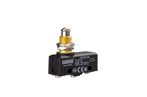 Emas MN2PUM9 Metal Kalın Pimli 1CO MN2 Serisi Plastik Mini Switch - 1