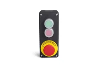 Emas P4S-04 Plastik 4 Gözlü CP100E + B100DK + B100DY + BET60P + 2*BEB Siyah-Siyah Kumanda Kutusu - 2