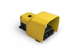 Emas PDKA11BX10 Metal Korumalı 1NO+1NC Taşıma Kol Delikli Tekli Sarı Plastik Pedal - 1