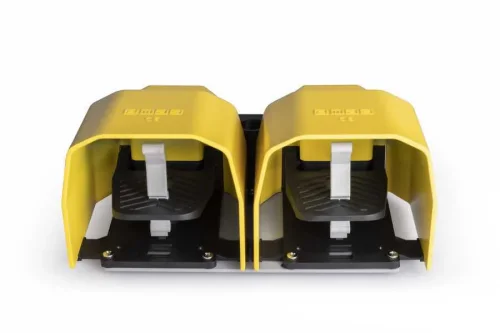 Emas PDKA22BB10 Metal Korumalı (1NO+1NC)+(1NO+1NC) Taşıma Kol Delikli Çiftli Sarı Plastik Pedal - 2