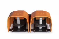 Emas PDKA22BB10T Metal Korumalı (1NO+1NC)+(1NO+1NC) Taşıma Kol Delikli Çiftli Turuncu Plastik Pedal - 2