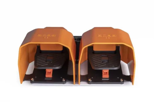 Emas PDKA22BB11T Metal Korumalı (1NO+1NC)+(1NO+1NC) Taşıma Kol Delikli Kalıcılı Çiftli Turuncu Plastik Pedal - 2