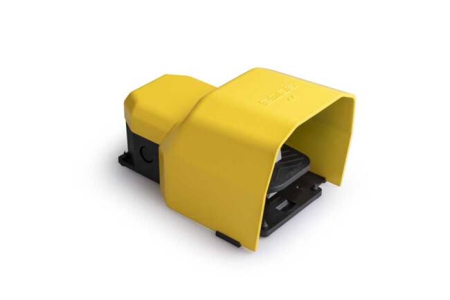 Emas PDKS11BX10 Metal Korumalı 1NO+1NC Tekli Sarı Plastik Pedal - 1
