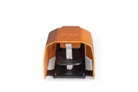 Emas PDKS11GX20T Metal Korumalı 2*(1NO+1NC) İki Kademeli Tekli Turuncu Plastik Pedal - 2