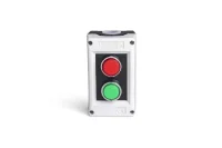 Emas PK2 Plastik 2 Gözlü DK + DY + 2*KB14K Gri-Siyah Kumanda Kutusu - 2