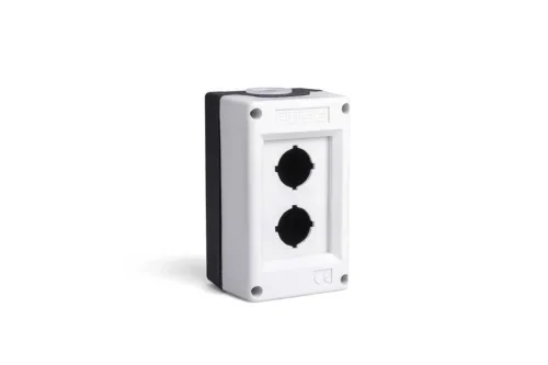 Emas PK2BOS Plastik 2 Gözlü BOŞ Gri-Siyah Kumanda Kutusu - 1