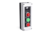 Emas PK31S Plastik 3 Gözlü DK + DY + S220NK6 + 2*KB14K + TIPASOM Gri-Siyah Kumanda Kutusu - 1