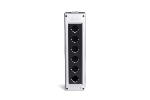 Emas PK6BOS Plastik 6 Gözlü BOŞ Gri-Siyah Kumanda Kutusu - 2